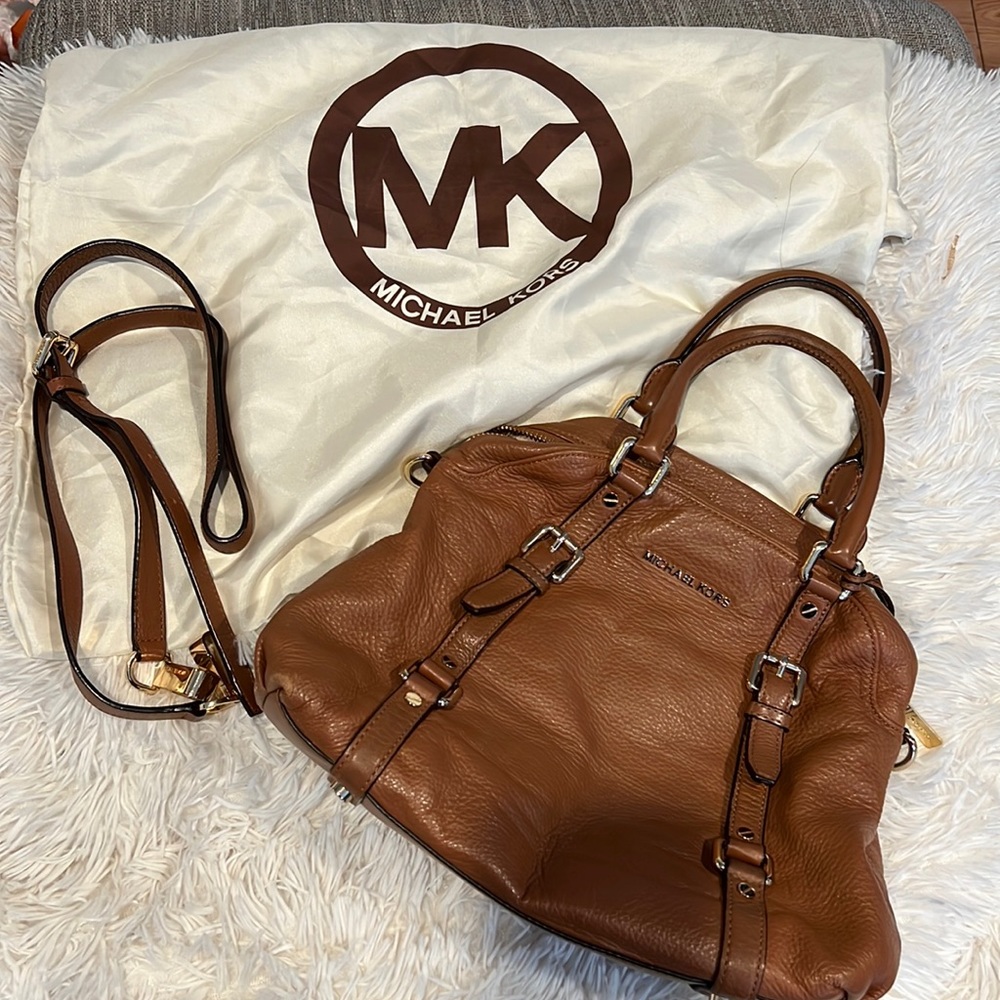 Michael Kors Leather Purse/Crossbody- Tan